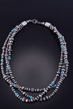 3 Strand Navajo Pearl Necklace 18 inches long 2J20S