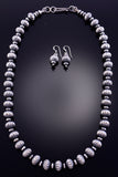Navajo Handmade Fluted Beads by Preston Haley - Navajo Pearls 2L16X