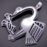 Mimbres Pottery Bird Design Pendant by Gerald Lomaventema 2K15C