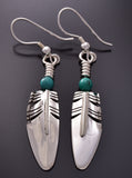 Ray Tracey Small Feather Earrings with Turquoise - 1J10W
