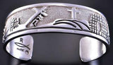 Silver Navajo Handmade Christ's Glory Resurrection Bracelet by Roger John 2D12O