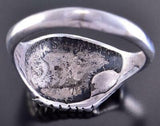 Size 15 Silver Navajo Handmade Eagle Strong Ring 2B18A