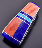 Mutli-stone Inlay Pendant Slide by Benson Manygoats 2K10S