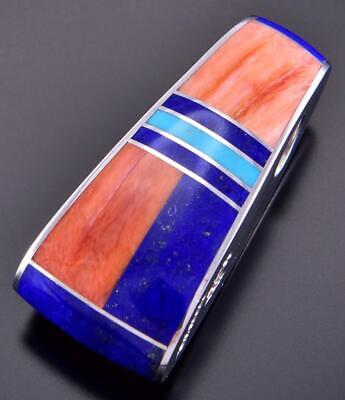 Mutli-stone Inlay Pendant Slide by Benson Manygoats 2K10S