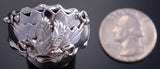 Size 11-3/4 All Silver Hunting Eagle Men's Ring by G. Francisco 8J10F