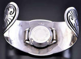 Silver Navajo Handmade Women's Watch Bracelet by Charlie Bowie 2D21D