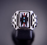 Size 9-3/4 Inlay Mens Ring by Charlotte Dishta 2L16C