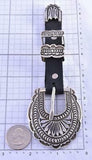 Silver Navajo Handstamped Concho Design Ranger Set Buckle by Maloney 1K18R