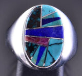 Size 11-1/2 Inlay Men's Ring by Jerome Yazzie 2K18D