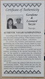 Navajo Pollen Boy on the Sun Sandpainting by Geraldine & Leonard Yazzie 2L03D