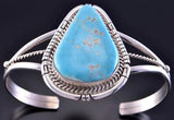 Silver & Royston Turquoise Navajo Bracelet by Dave Skeets 2J12A