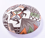 Acoma Pueblo Pottery by Carolyn Concho - Turtle Design Seedpot - 2L06L