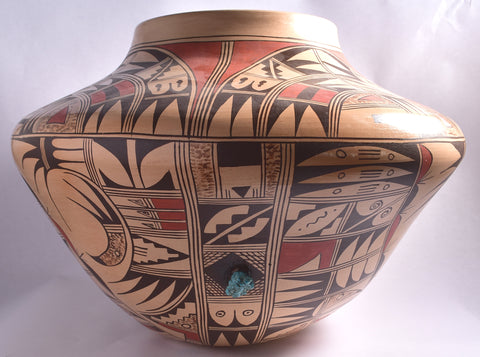 Large Traditional Hopi Pottery by Loretta Silas Poleahla 1K16Z