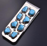 Navajo Turquoise Nugget Money Clip by Curt Cheama 7L15F