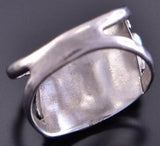 Vintage Size 6-1/4 Silver & Turquoise Needle Point Zuni Ring 2F23D