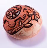 Hopi Pottery by Delmar Polacca - Turtle Design Seedpot 2L06A