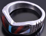 Size 6-1/2  Zuni Chevron V-shaped Ring by Leslie Amy 8I04N