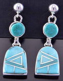 Long Turquoise Inlay Earrings by Tully Gustine 2K20U