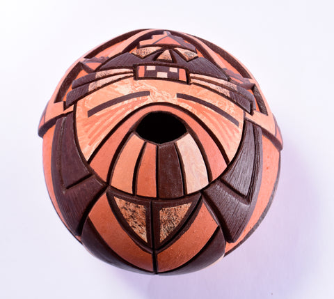 Hopi Pottery by Delmar Polacca Kachina Design 2L06D