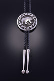 Silver Handmade - Strong Bear design - Bolo Tie 2E03A