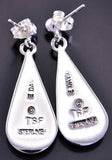 Teardrop Shaped Multistone Inlay Earrings by Evangline David 2K21E