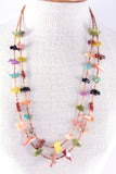 2 Strand Multistone Fetish Necklace by Neil Thomas 2L23B