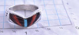 Size 6-1/2  Zuni Chevron V-shaped Ring by Leslie Amy 8I04N