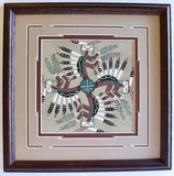 Navajo Sand Painting by Glen Nez - 13.5 x 13.5 - 1J10F