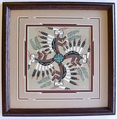 Navajo Sand Painting by Glen Nez - 13.5 x 13.5 - 1J10F