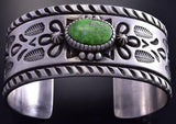 Silver & Carico Lake Turquoise Many Feathers Men's Bracelet by Erick Begay 9K17U