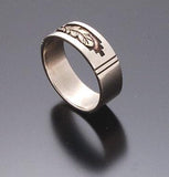 14K Gold Eagle Feather Ring. A Silver Ring by Erick Begay CD50B