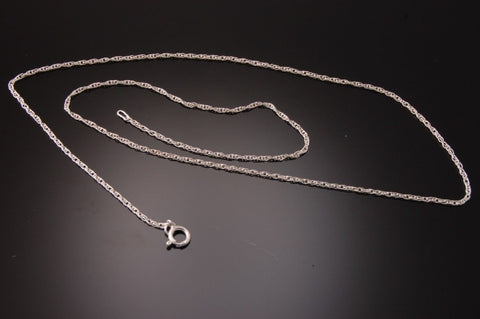 18 INCH STERLING SILVER 1.35 MM ROPE CHAIN WITH SPRING RING CLASP          TO51Y