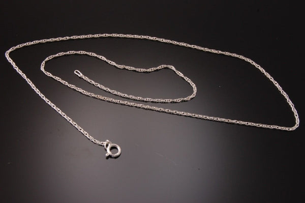 16 INCH STERLING SILVER 1.35 MM ROPE CHAIN WITH SPRING RING CLASP          TO12X