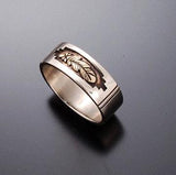 14K Gold Eagle Feather Ring. A Silver Ring by Erick Begay CD50B