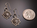 ZBM Wonderful Silver Stamped CONCHO  Shield Earrings by Erick Begay TO31X