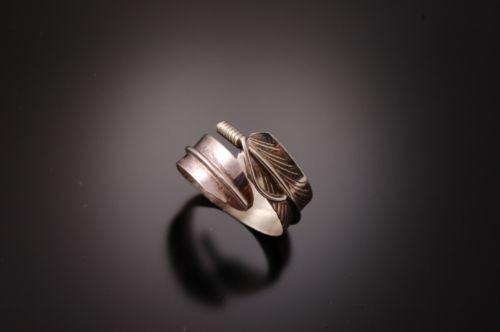 指輪・リング WANDERING YOUTH antique feather ring BMY191 Vnox Boho Retro Feather Rings for Men, Antique Color