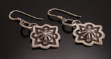 ZBM Wonderful Silver Stamped CONCHO  Shield Earrings by Erick Begay TO31X