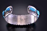 Vintage Silver & Turquoise Zuni Bracelet by Robert & Bernice Leekya 2C14A