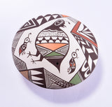 Acoma Pueblo Pottery by Carolyn Concho - Quail Design Seed Pot - 2L06F