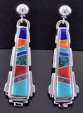 Multistone Inlay Earrings by Candace Skeets 2K21S