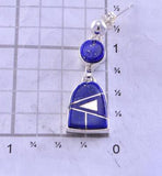 Lapis and Silver Inlay Earrings by Tully Gustine 2K21H