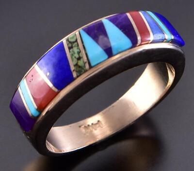 Size 5 Inlay 14k Gold ring by Calvin Begay 2J20P