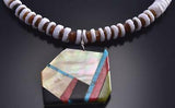 22" Turquoise Multistone Santo Domingo Necklace by Randy Garcia 9F26L