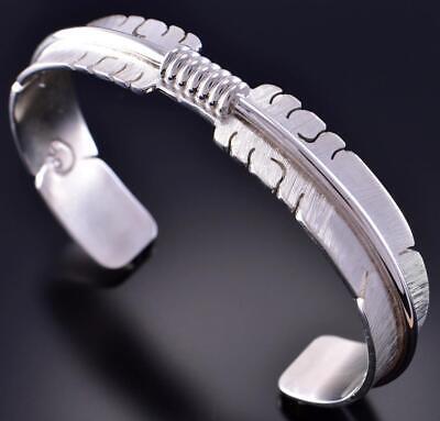 Silver Sacred Eagle Feather Bracelet by David Kuticka 2K13D