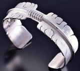 Silver Sacred Eagle Feather Bracelet by David Kuticka 2K13C
