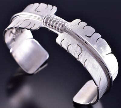 Silver Sacred Eagle Feather Bracelet by David Kuticka 2K13C