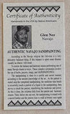 Navajo Sand Painting by Glen Nez - 13.5 x 13.5 - 1J10F