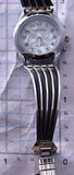 All Silver -River Flow- Navajo Handmade Women's Watch by James Bahe ZA22E