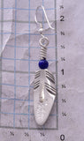 Ray Tracey Small Feather Earrings with Lapis - 1J10X