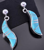 Turquoise Inlay Earrings by Aldora Henry 2K21Q